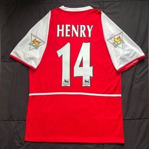 Henry #14 Arsenal Retro Soccer Jersey 2002/2004 Home Red